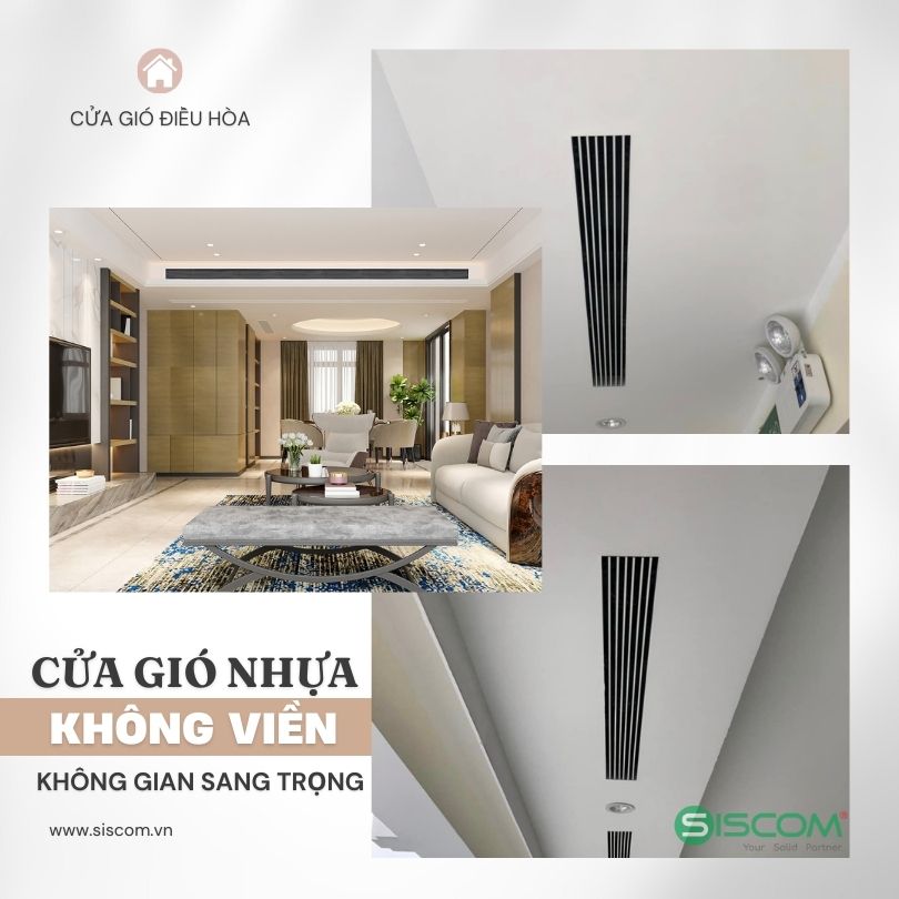 Cửa gió nhựa không viền mang đến không gian sang trọng