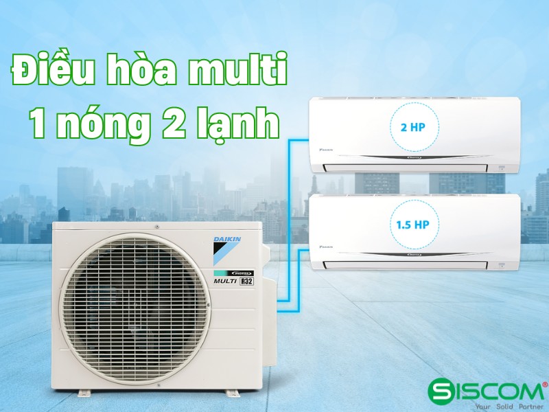 dieu hoa multi 1 nong 2 lanh