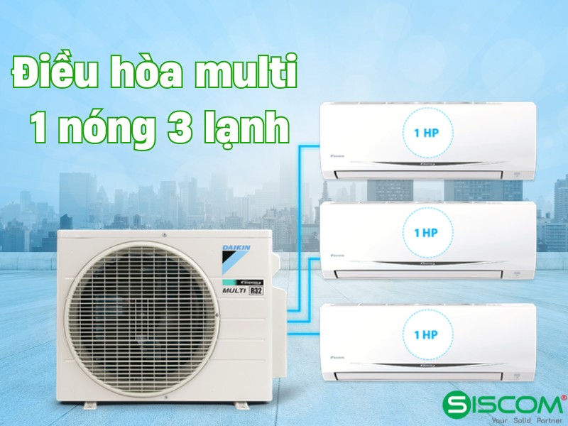 dieu hoa multi 1 nong 3 lanh