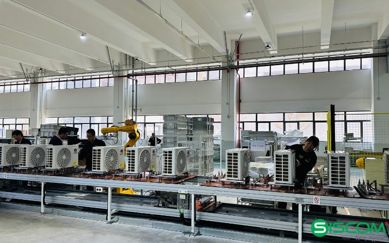 Một trong những dây chuyền sản xuất thiết bị điều hòa không khí Gree
