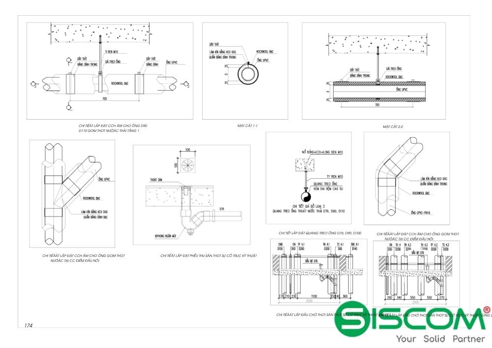 Bản vẽ chi tiết lắp đặt thoát nước