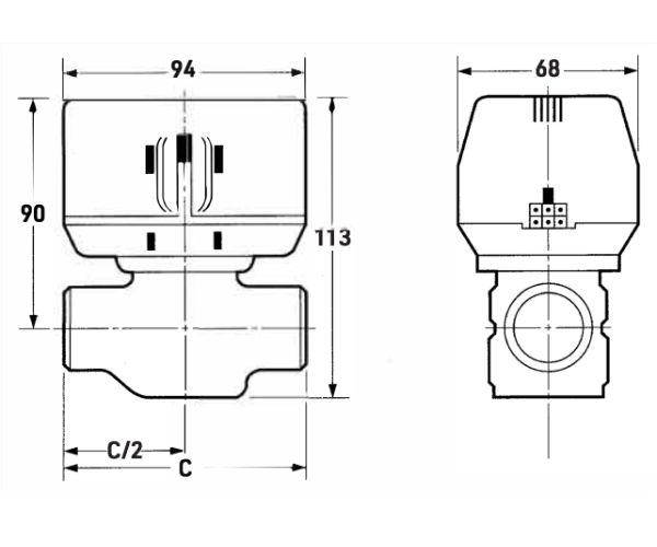 Van điện từ 2 Ngã Resideo RVC4013AJ1000T 2 Kich Thuoc Van Dien Tu RVC4013AJ1000T