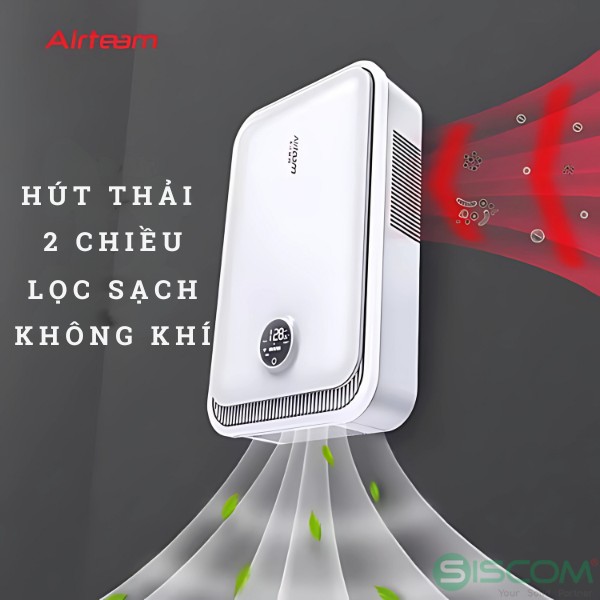 Máy cấp khí tươi gắn tường hồi nhiệt Airteam 2 May Cap Khi Tuoi Gan Tuong Hut Thai