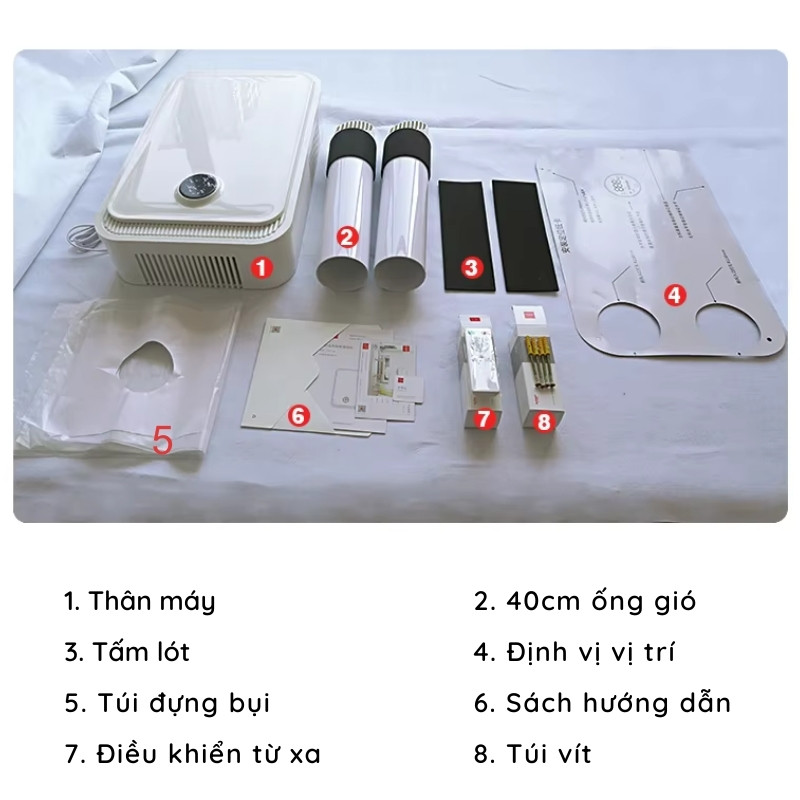 Máy cấp khí tươi gắn tường hồi nhiệt Airteam 5 Phu Kien Airteam AD 110 A