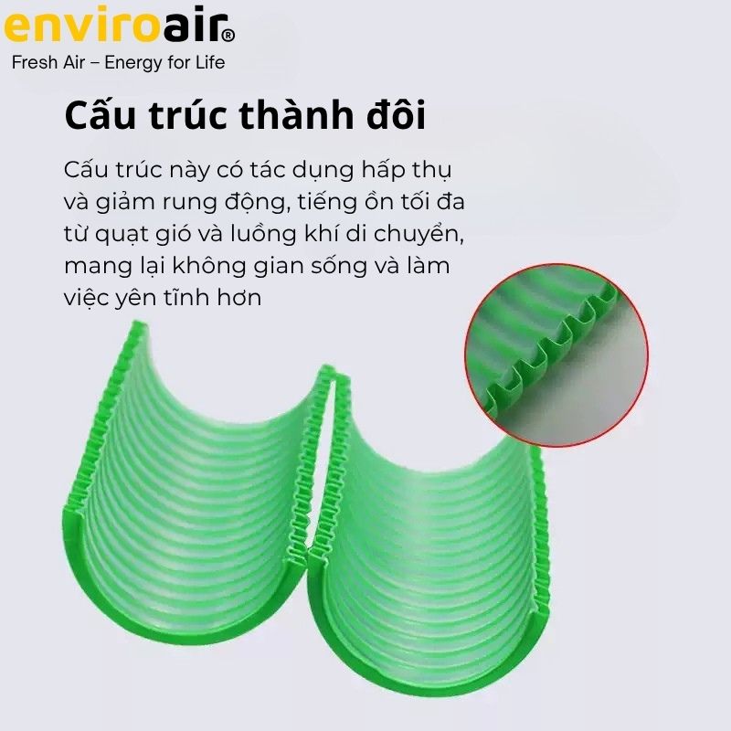 Ống gió nhựa HDPE cấu tạo 2 lớp