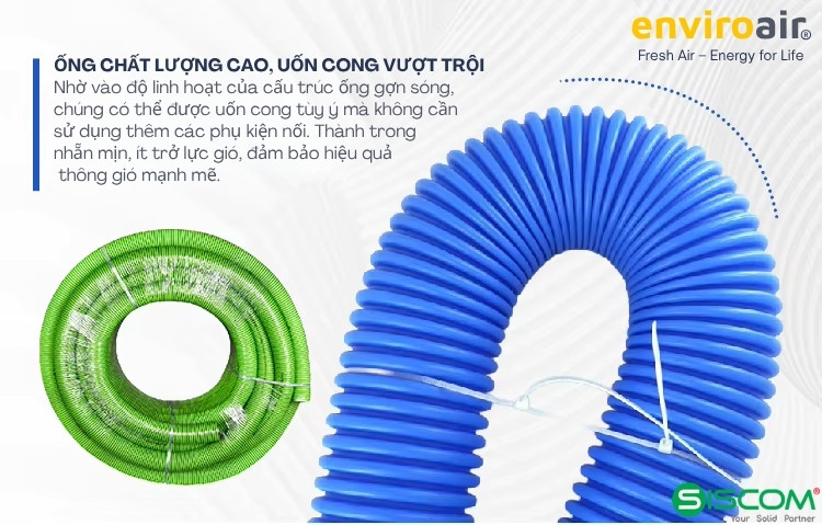 Bảng Giá Ống Gió Nhựa HDPE Năm 2026 8 Ống gió nhựa HDPE dễ dàng uốn cong