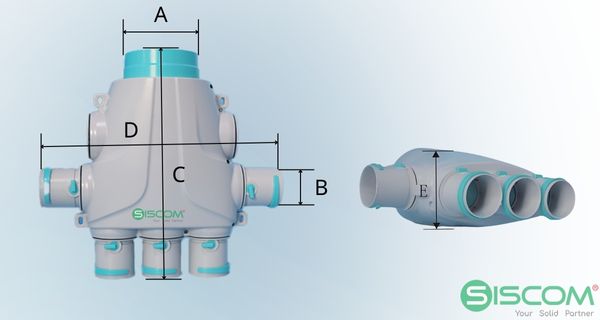 Hộp chia gió nhựa ABS 2 Thông số kỹ thuật hộp chia gió nhựa