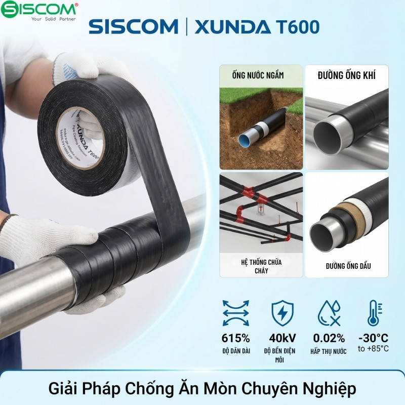 Băng Quấn Chống Ăn Mòn Bitum Xunda T600 5 Bang Quan Chong An Mon Bitum Xunda T600