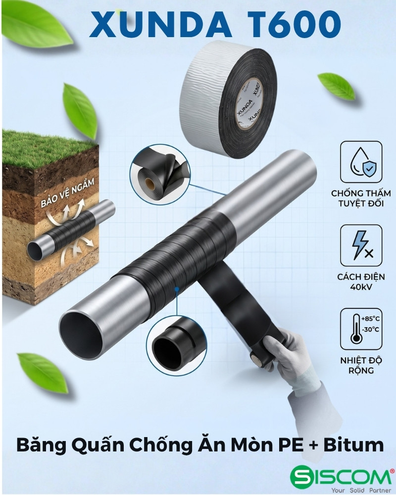 Băng Quấn Chống Ăn Mòn Bitum Xunda T600 3 Bang Quan Chong An Mon Bitum Xunda T600