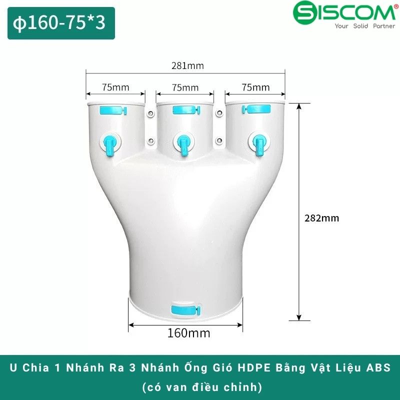 U Chia 1 Nhánh Ra 3 Nhánh Ống Gió Nhựa HDPE 4 U Chia 1 Nhanh Ra 3 Nhanh Ong Gio Nhua Hdpe