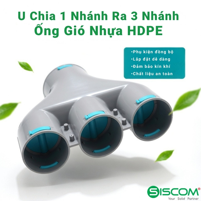 U Chia 1 Nhánh Ra 3 Nhánh Ống Gió Nhựa HDPE 2 U Chia 1 Nhanh Ra 3 Nhanh Ong Gio Nhua Hdpe