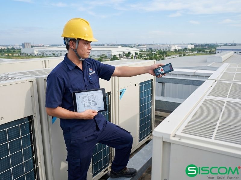 So Sánh Điều Hòa Công Nghiệp Daikin và LG: Lựa Chọn Nào Tốt Nhất Cho Doanh Nghiệp Năm 2026? 8 Kỹ thuật viên SISCOM tư vấn so sánh điều hòa công nghiệp Daikin và LG