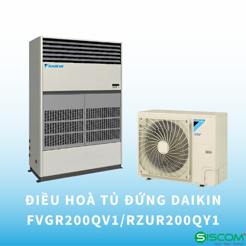 Điều hòa Daikin FVGR200QV1/RZUR200QY1 80.000BTU 8HP tủ đứng đặt sàn thổi trực tiếp Inverter