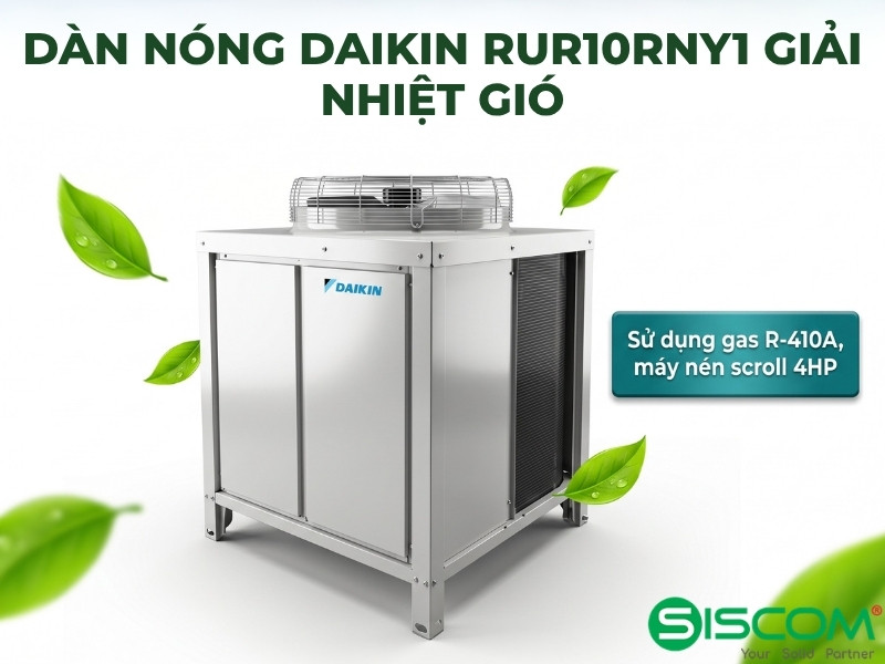 Điều hòa công nghiệp Daikin FVPR10RNY1/RUR10RNY1 3 Dàn nóng Daikin RUR10RNY1 giải nhiệt gió R-410A máy nén xoắn ốc scroll 4HP
