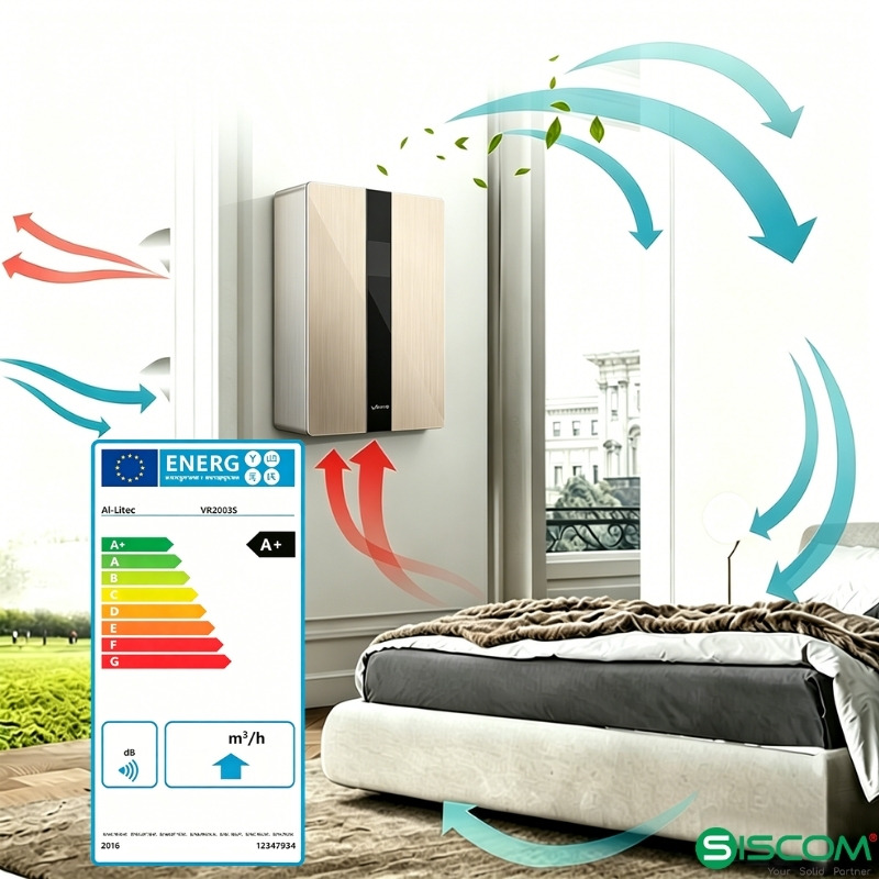 Máy Cấp Khí Tươi Treo Tường Varki WM-250HRV – Lọc HEPA H13, Diệt Khuẩn PHI 3 May Cap Khi Tuoi Treo Tuong Varki Wm 250hrv