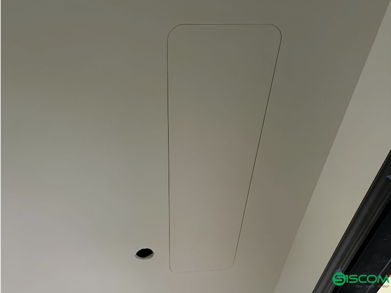 Cấu tạo chi tiết viền nhôm định hình dập lỗ nắp thăm trần SISCOM Cấu tạo viền nhôm định hình dập lỗ bắt vít bả matit âm viền bo góc nắp thăm trần