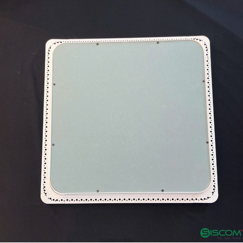 Nắp thăm trần thạch cao khung nhôm âm viền bo góc SISCOM Nắp thăm trần thạch cao khung nhôm định hình âm viền bo góc tháo rời tiện lợi